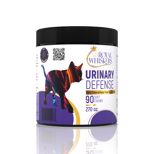 Royal Whiskers Urinary Defense Soft Chews – Premium Urinary Health Supplement for Cats with D-Mannose, Cranberry, & L-Arginine – Promotes Balanced pH & Crystal-Free Comfort